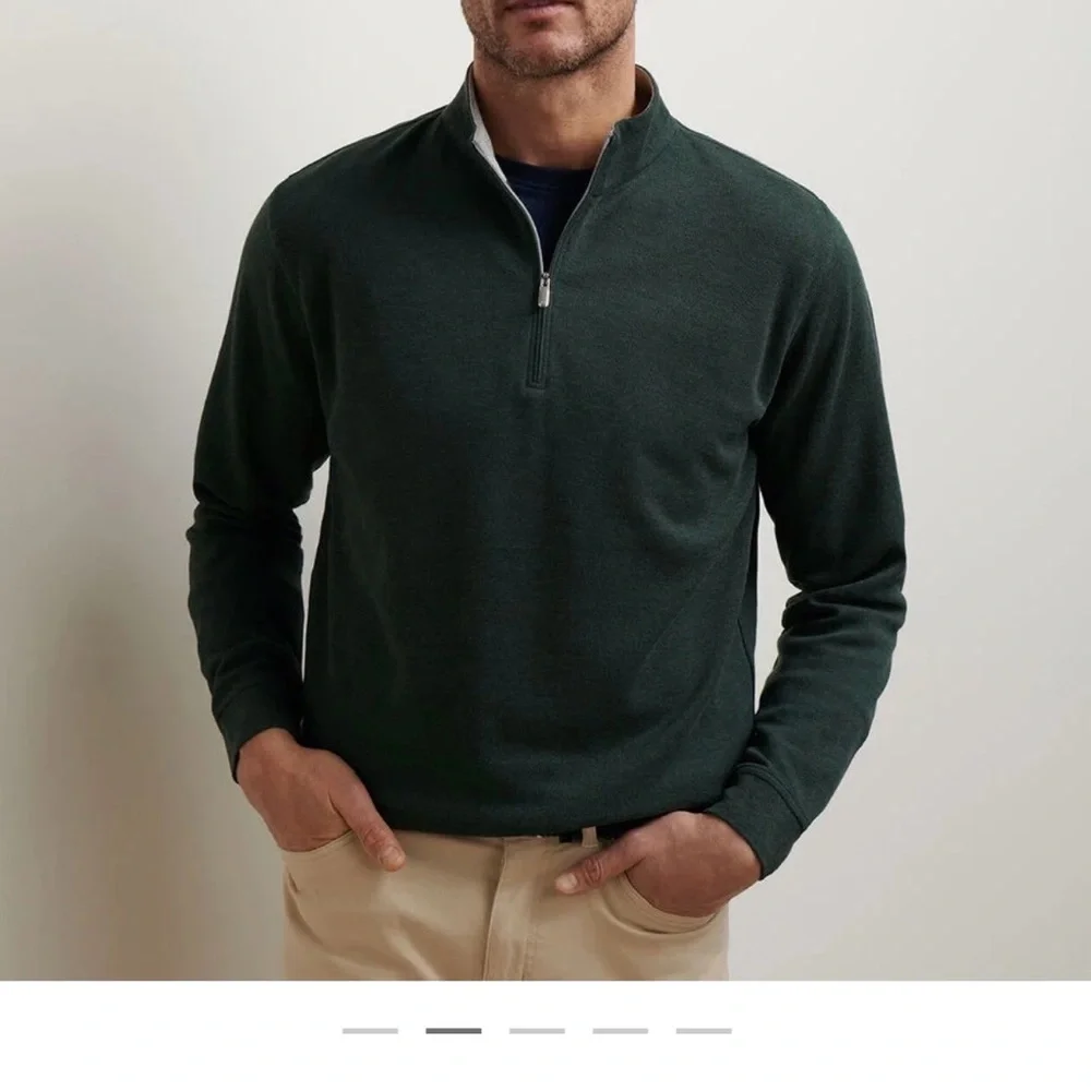 Hunter Green Quarter-Zip Pullover - Picture 3 of 6